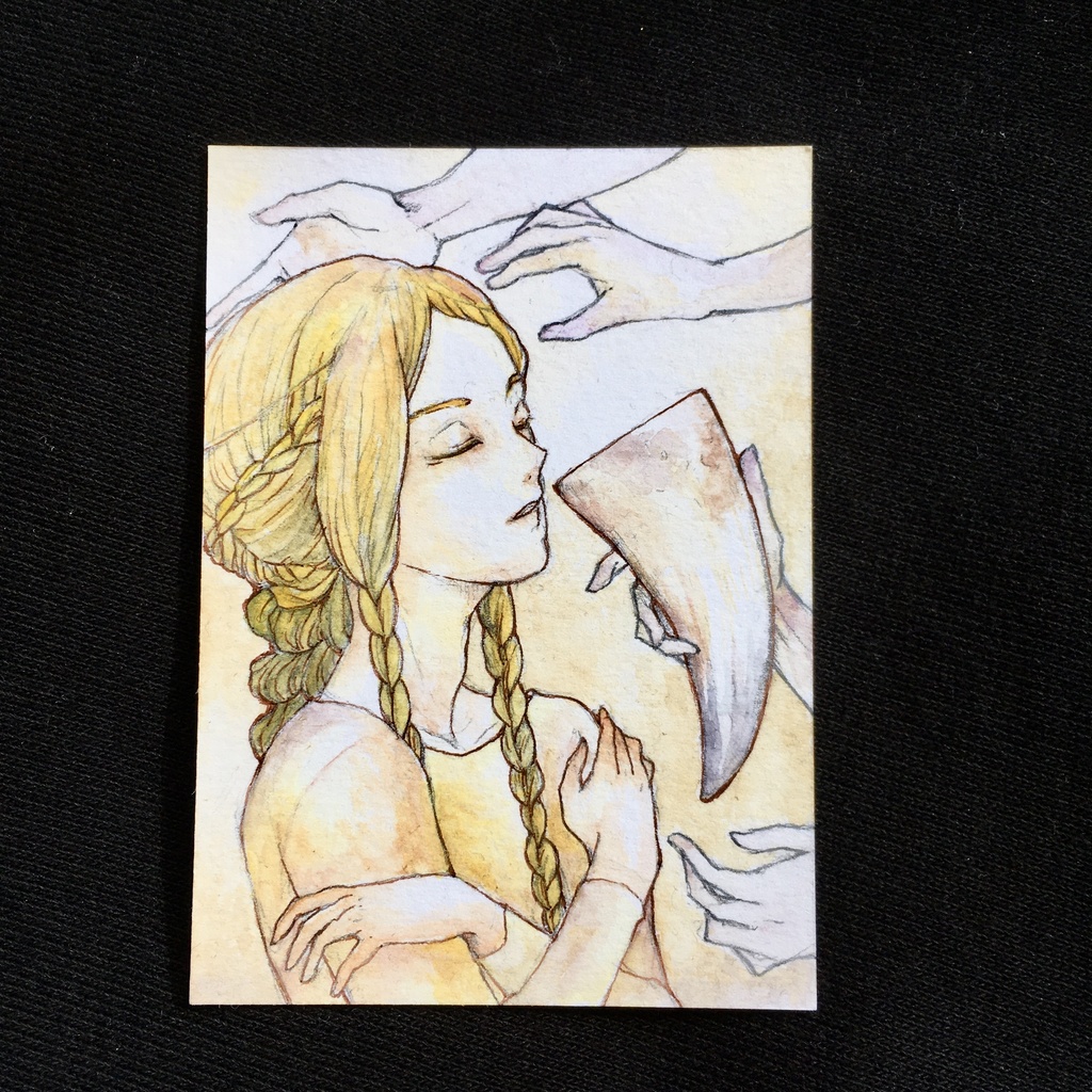 【ATC】目覚めるのか眠るのかは自分で決めるのだよ【水彩イラスト】