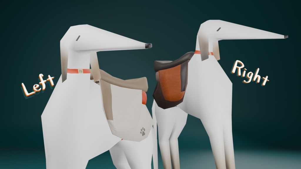 【無料】Sitギミック付き ボルゾイのゾーイ(Zoi)用 鞍