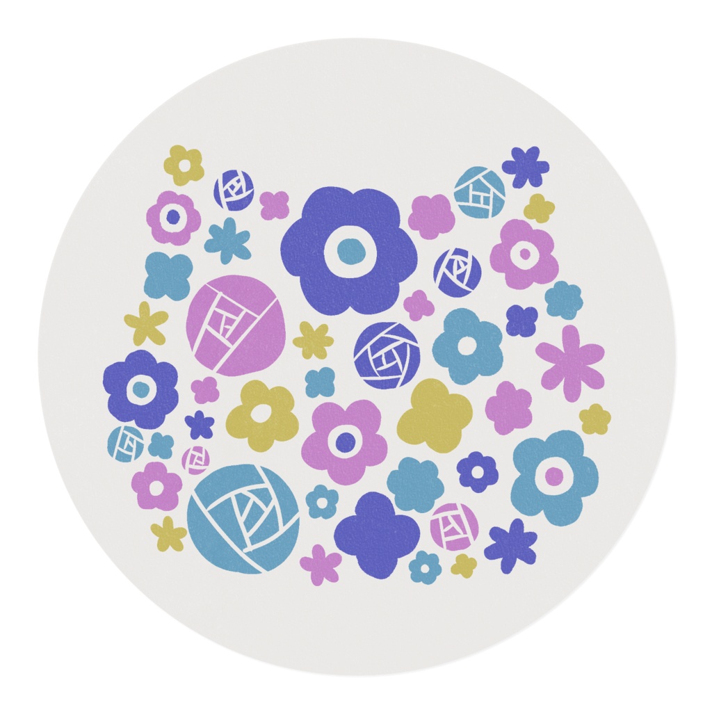 フラワー にゃんこ型 -Blue-