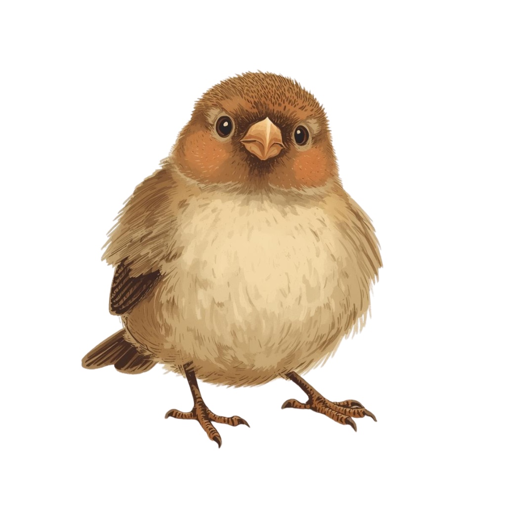 ふんわり小鳥の水彩クリップアート12点セット(PNG)