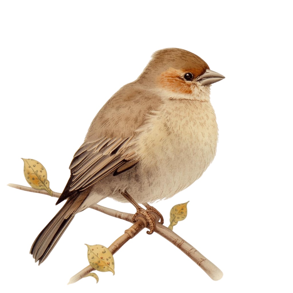 ふんわり小鳥の水彩クリップアート12点セット(PNG)