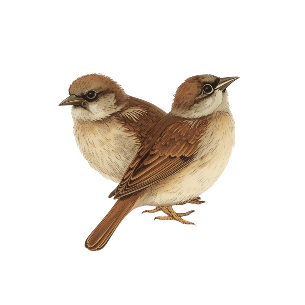 ふんわり小鳥の水彩クリップアート12点セット(PNG)