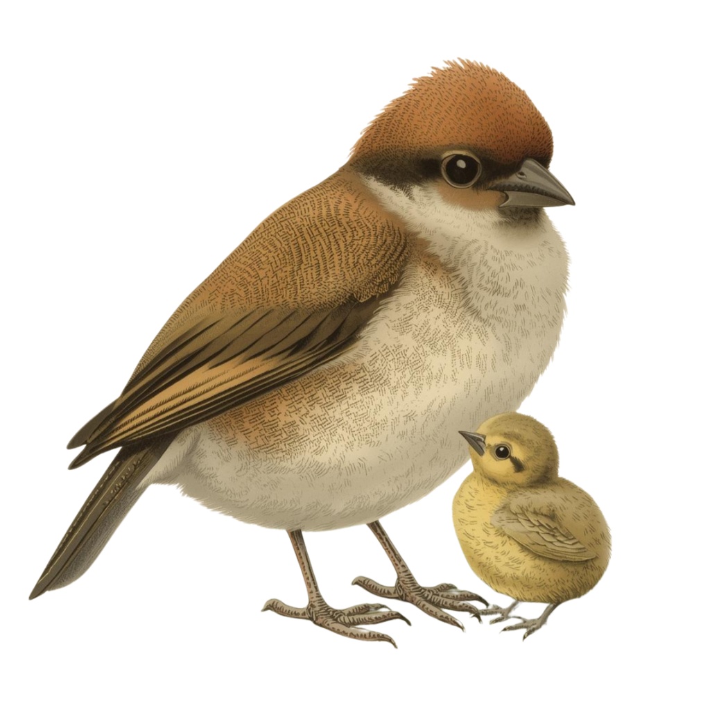 ふんわり小鳥の水彩クリップアート12点セット(PNG)