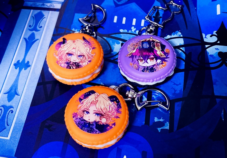 ハロウィンマカロンキーホルダー