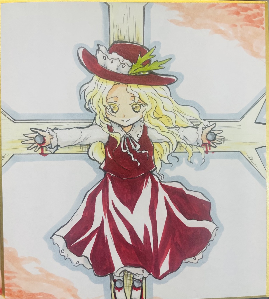 ジャケ子ミニ色紙