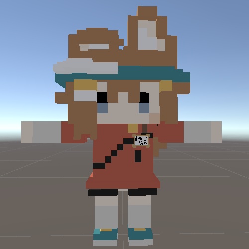 【無料】ボクセルまめひなた【VRChat想定アバター】