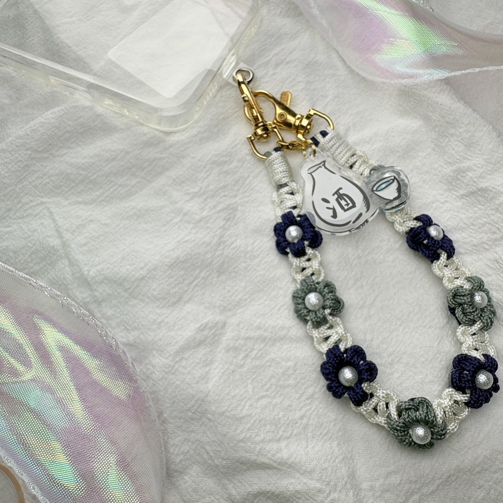 推し活 でびでび・でびる アクリルチャーム付き携帯ハンドストラップ