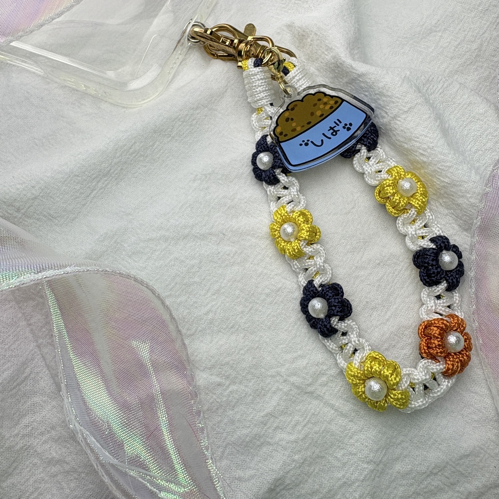 推し活 黒井しば アクリルチャーム付き携帯ハンドストラップ