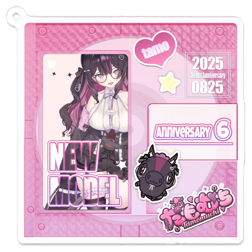 期間限定【6周年】MD風たもむちアクキー【ホロ加工なし】