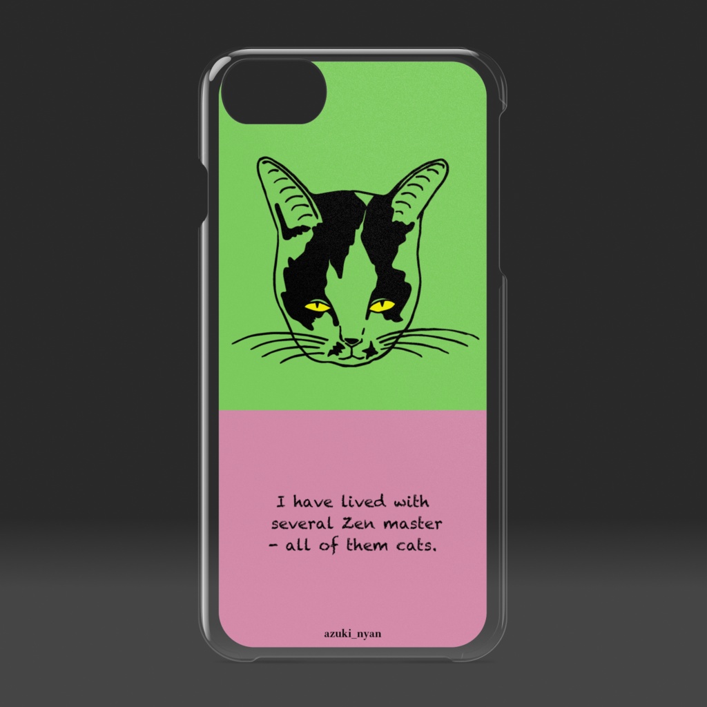 iPhoneケース 猫弐(黒) iPhone6/7/8/SE2