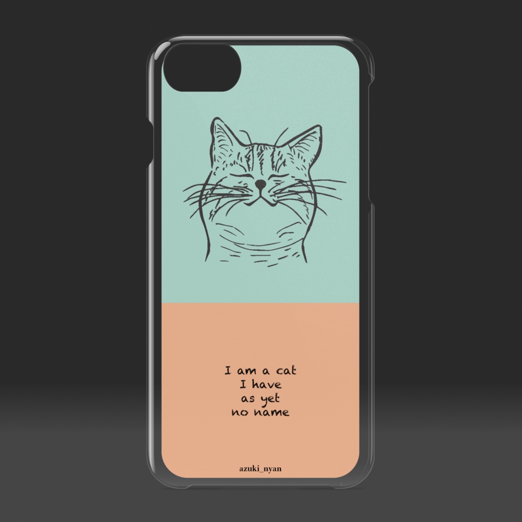 iPhoneケース 猫壱(黒) iPhone6/7/8/SE2