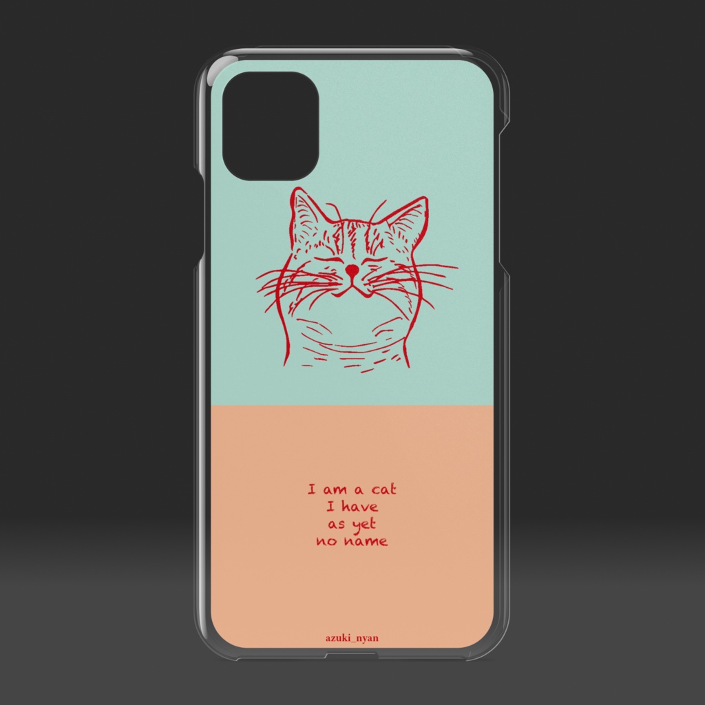 iPhoneケース 猫壱(赤) iPhone11