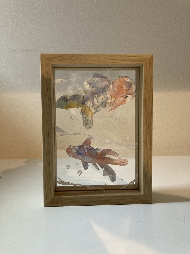 水彩金魚鉢①