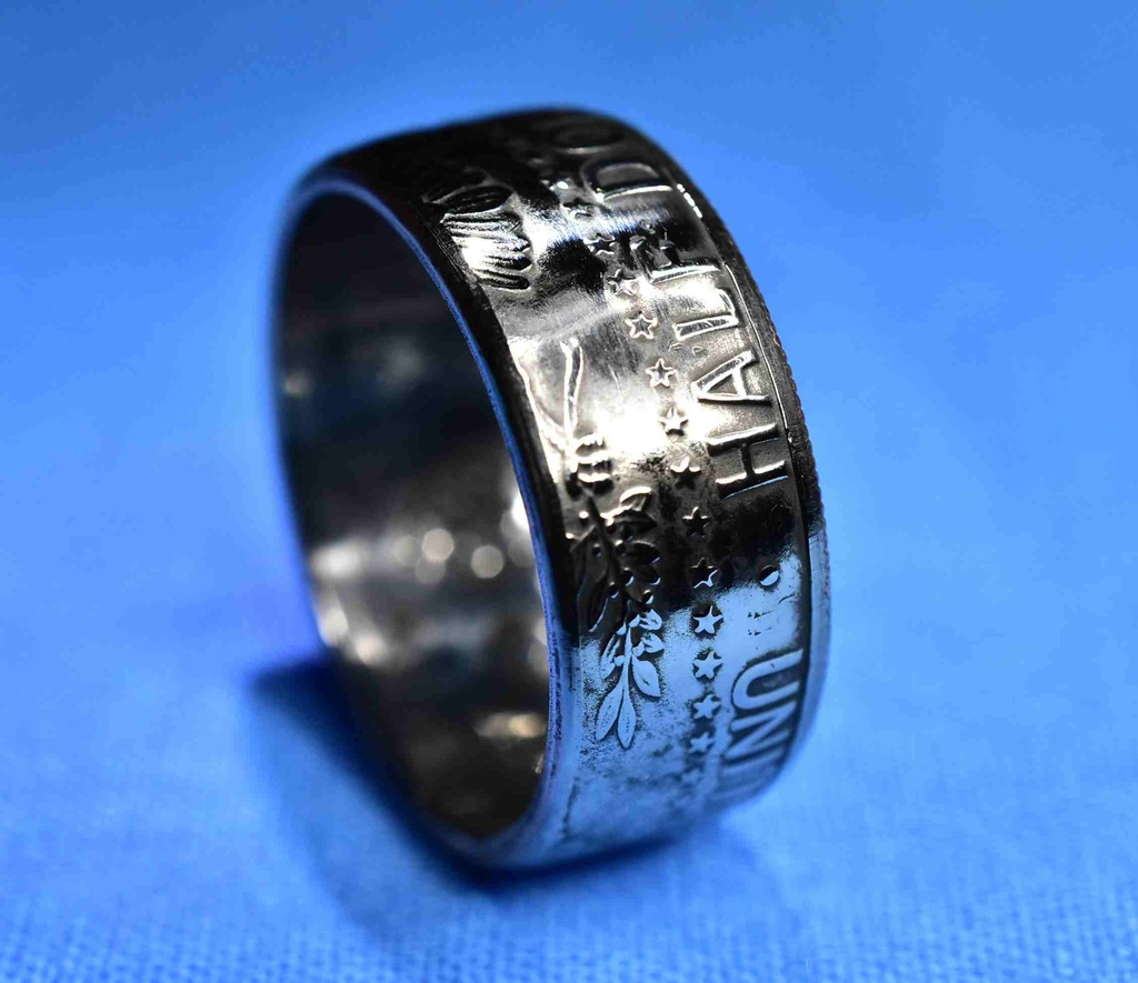 ケネディハーフダラーで指輪お作りします