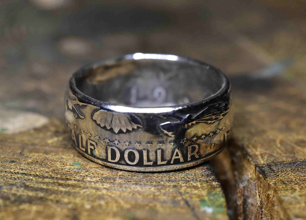 ビンテージ銀貨 ケネディ・ハーフダラーで指輪お作りします