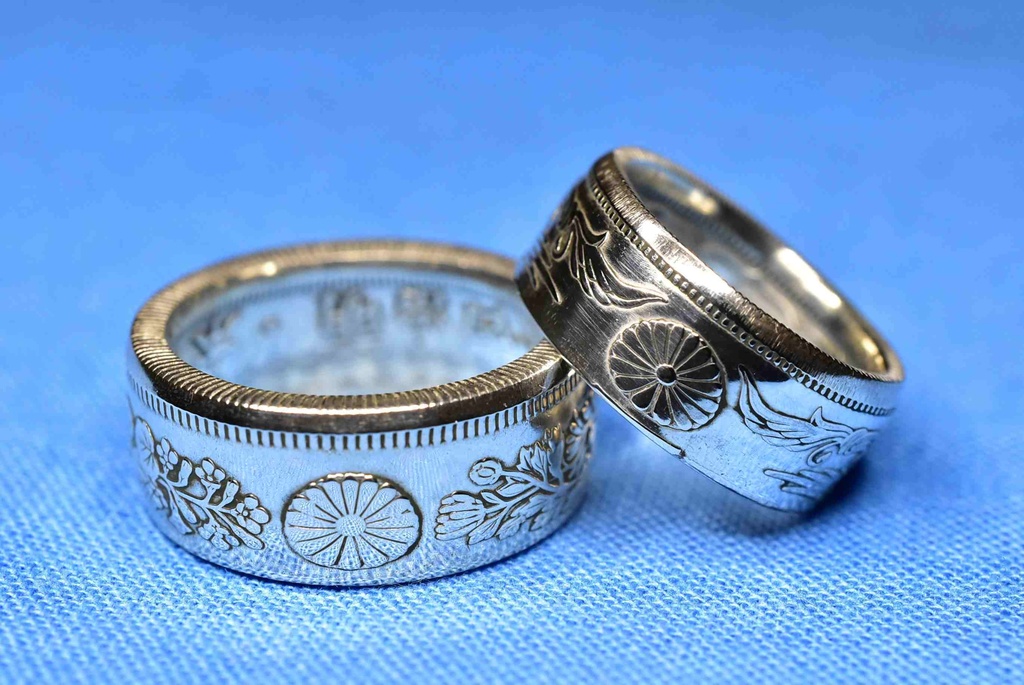 古銭(銀貨)で素敵なペアリングお作りします