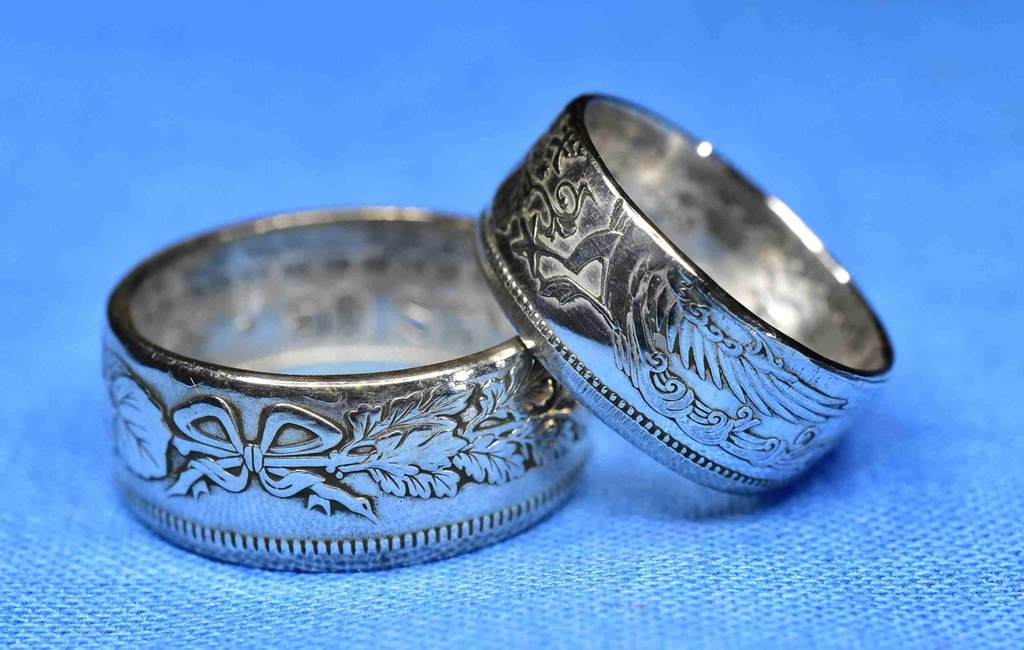 古銭(銀貨)で素敵なペアリングお作りします