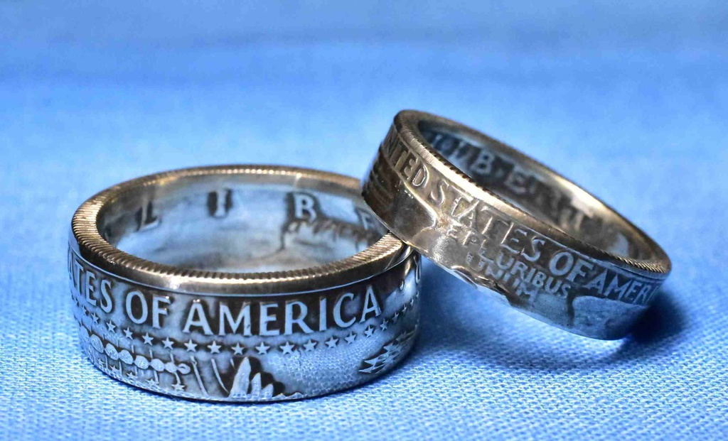 ビンテージコイン(銀貨)でペアリングお作りします