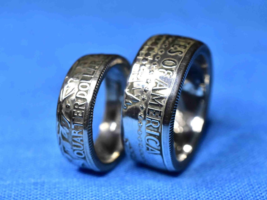 ビンテージコイン(銀貨)でペアリングお作りします