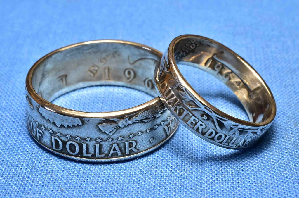 ビンテージコイン(銀貨)でペアリングお作りします