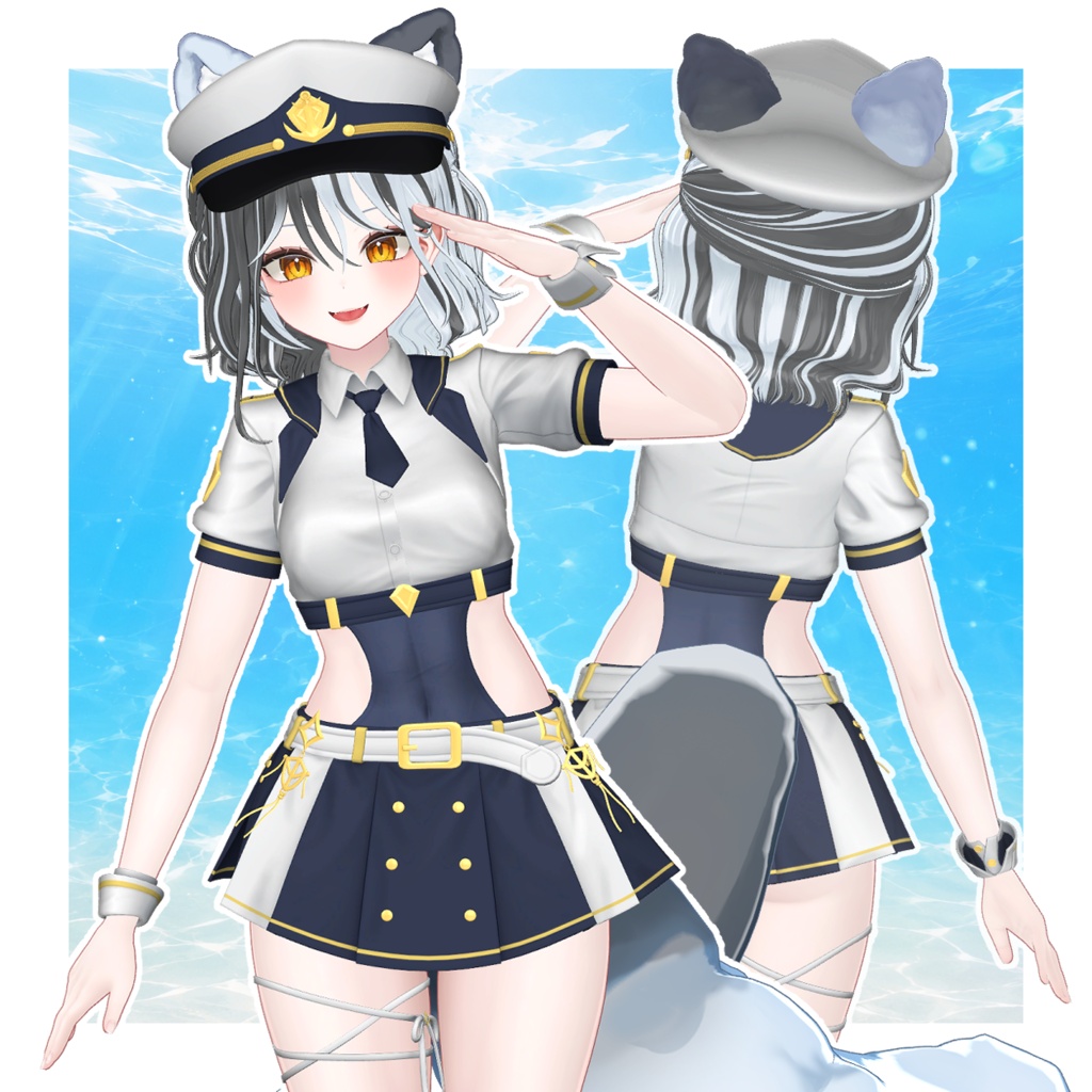 【VRChat衣装】Marine SwimSuit / マリンスイムスーツ【複数アバター対応】