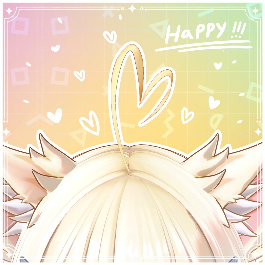 【VRChat対応】Emotion Ahoge Hair 18 Collection / エモーションアホ毛18コレクション