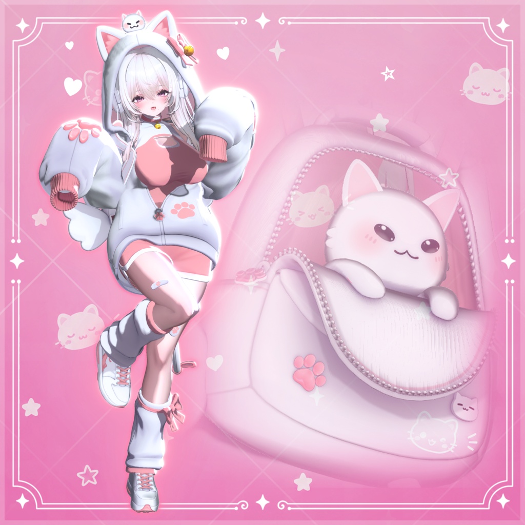 【VRChat対応】Cat_NyangHood / キャット・ニャンフッド