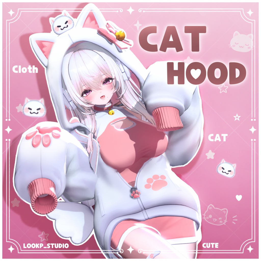 【VRChat対応】Cat_NyangHood / キャット・ニャンフッド