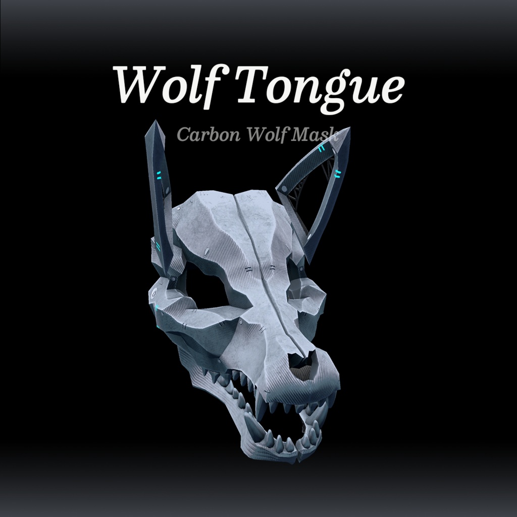 3Dモデル 狼面 Wolf Tongue