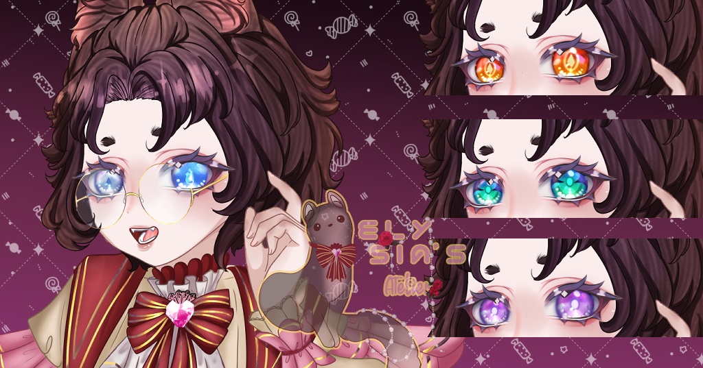 [Vroid & Art] Eyes texture - Archon Eyes {Genshin Impact}