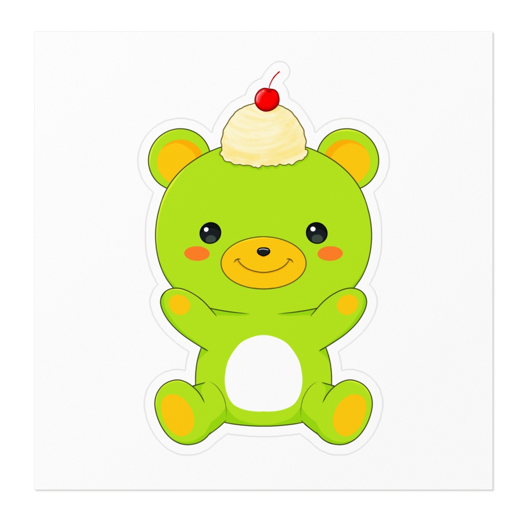 メロンクリームベア ステッカー