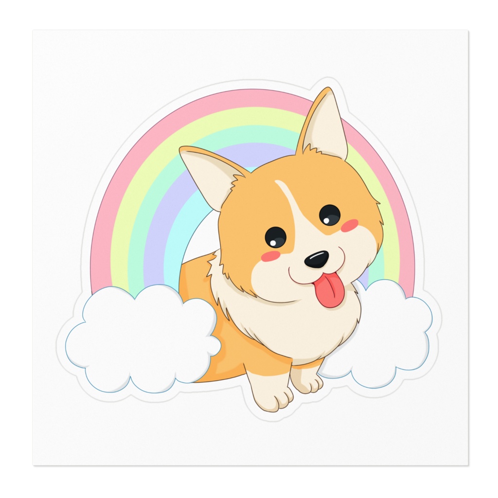 虹とカール ステッカー