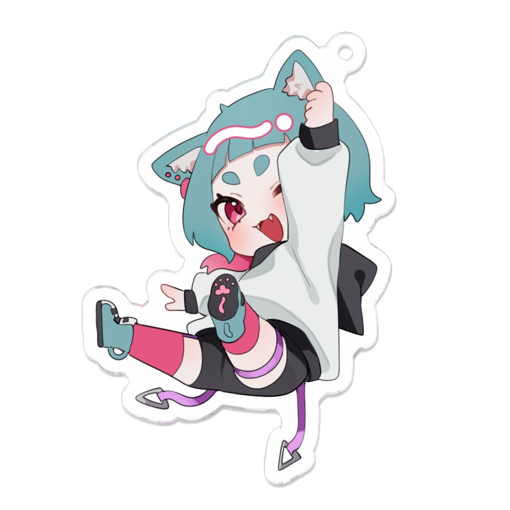 ぶらさがりねこめ アクリルキーホルダー