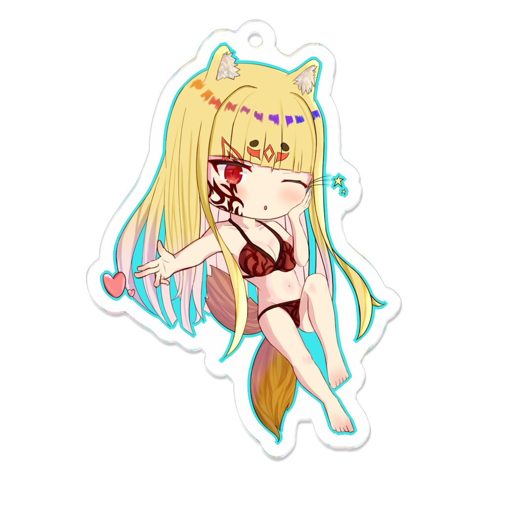妖狐(水着）アクリルキーホルダー