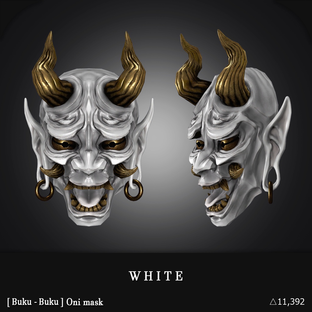 3Dモデル『Oni mask』VRChat想定
