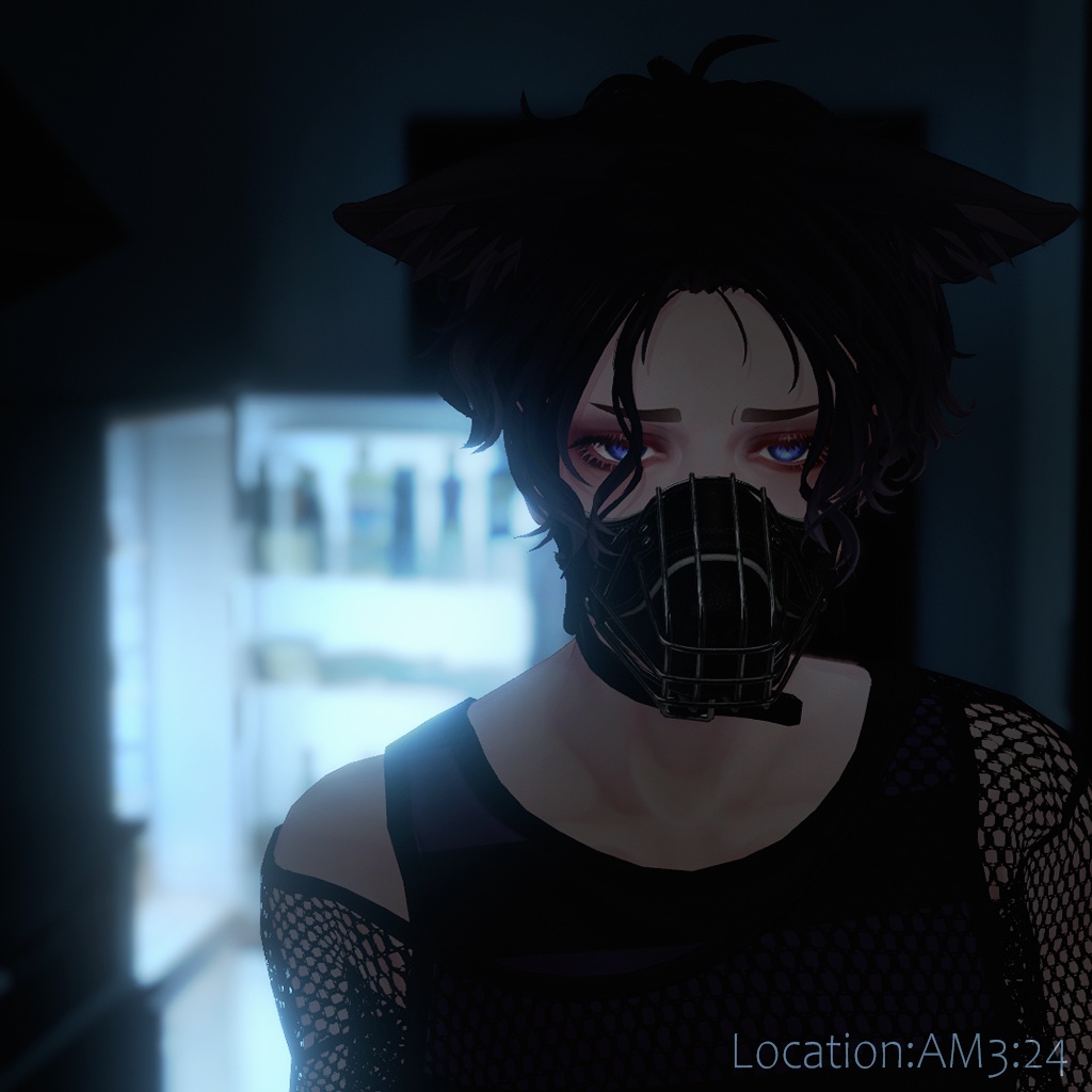 3Dモデル『Metal Dog Muzzle/犬口輪』VRChat想定