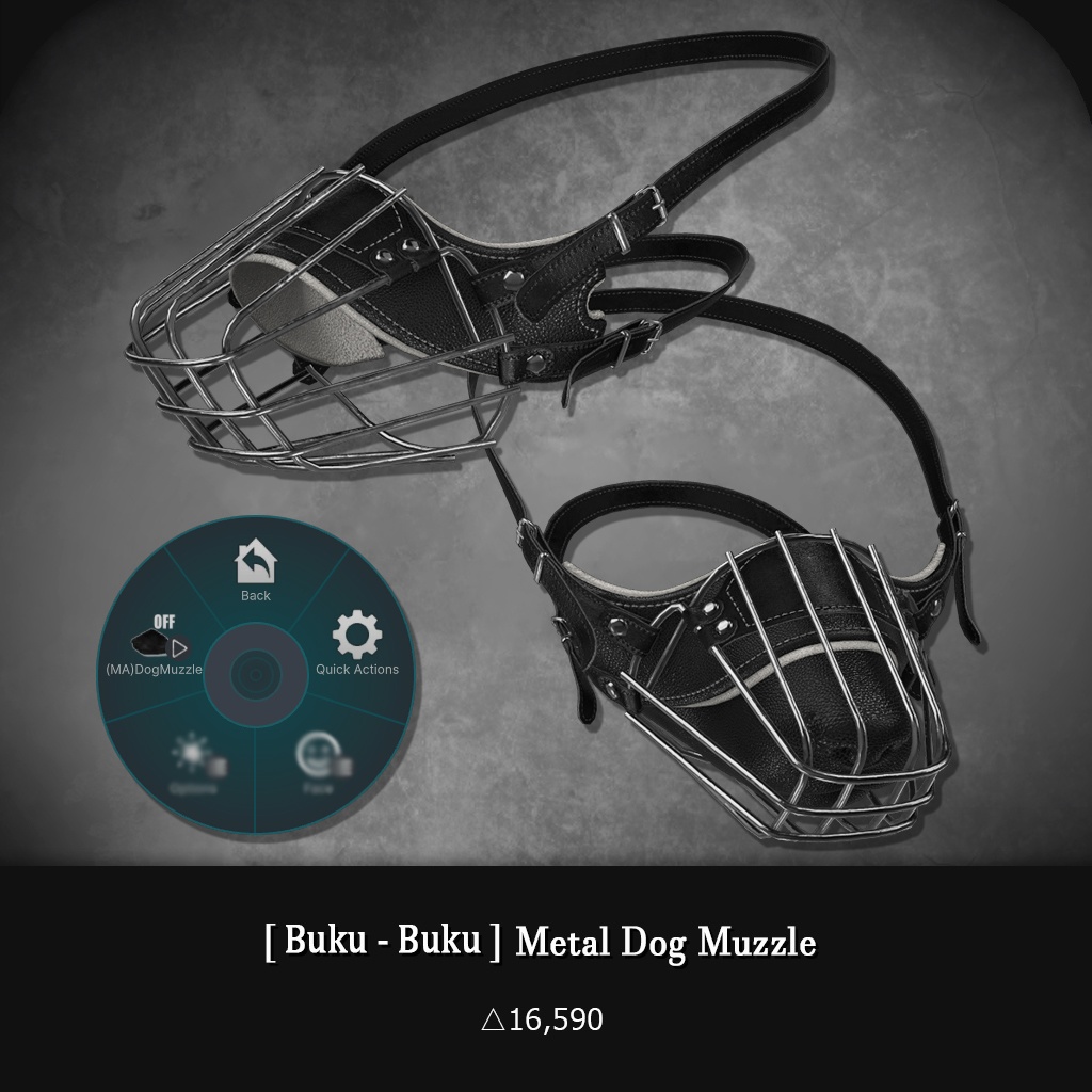 3Dモデル『Metal Dog Muzzle/犬口輪』VRChat想定