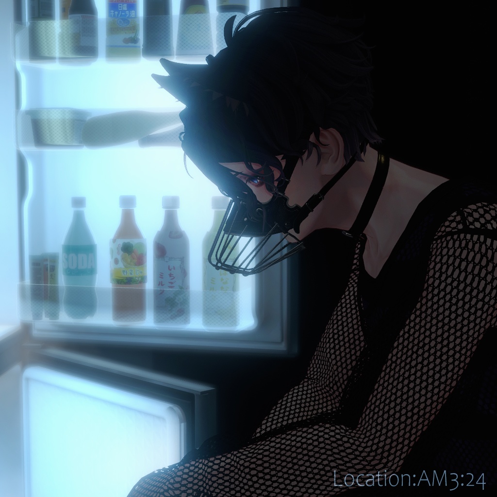 3Dモデル『Metal Dog Muzzle/犬口輪』VRChat想定