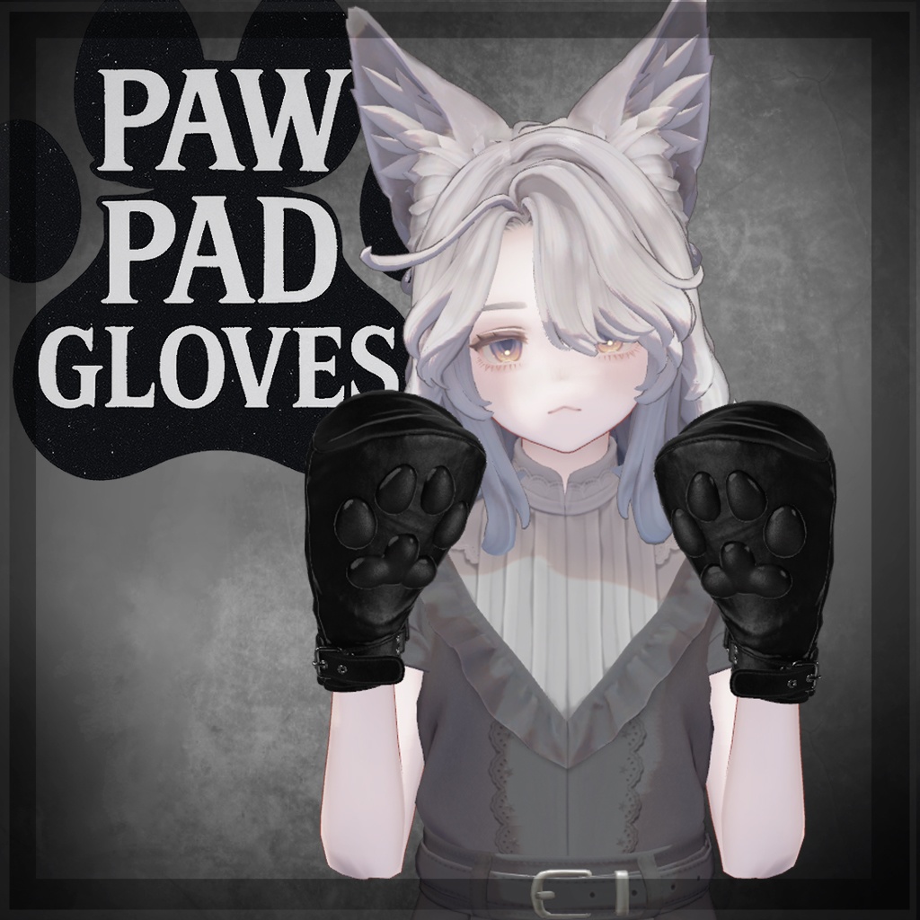 3Dモデル『Paw Pad Gloves/肉球グローブ』VRChat想定
