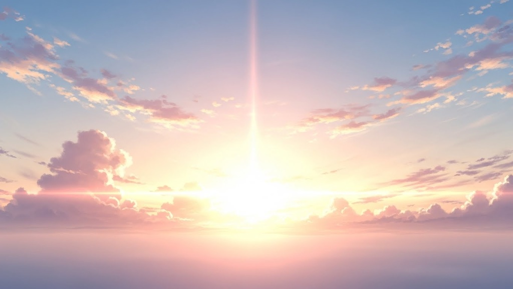 やさしい朝と夕暮れの空 背景素材セット |光と空気感のあるアニメ