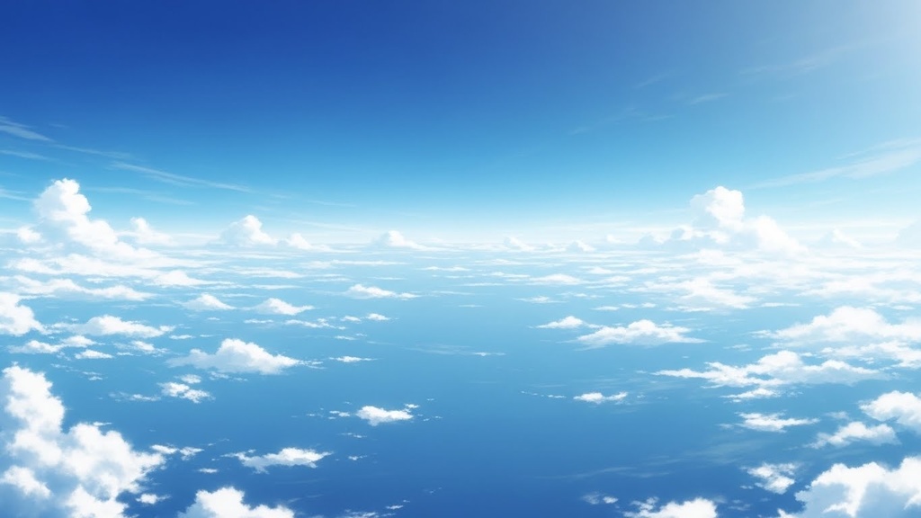 やさしい朝と夕暮れの空 背景素材セット |光と空気感のあるアニメ