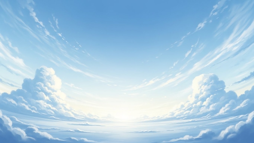 やさしい朝と夕暮れの空 背景素材セット |光と空気感のあるアニメ