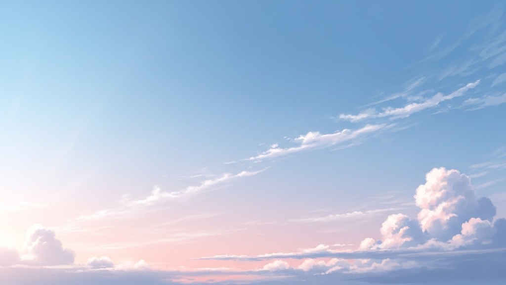 やさしい朝と夕暮れの空 背景素材セット |光と空気感のあるアニメ
