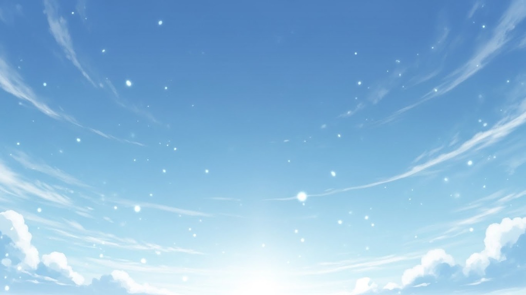 やさしい朝と夕暮れの空 背景素材セット |光と空気感のあるアニメ