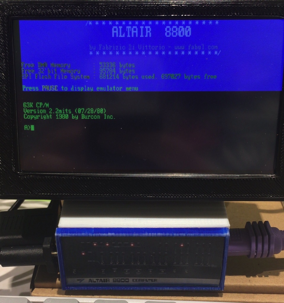 Altair8800エミュレータ(TTGO VGA32 + ケース)完成品