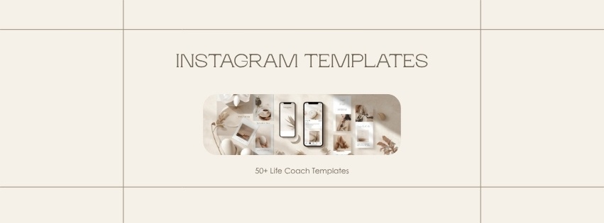 Minimal Coach インスタグラムテンプレート52枚セット｜ベージュ×ニュートラル Canva編集可