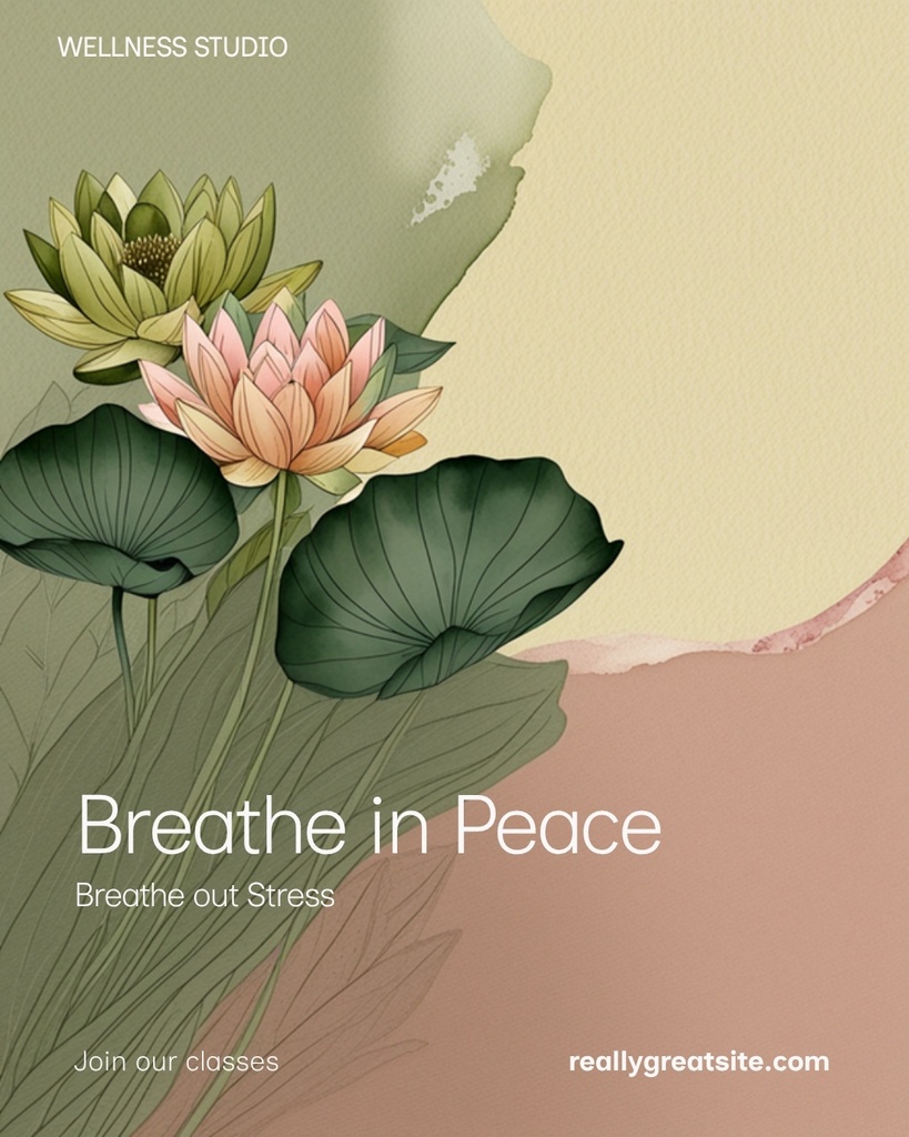 ウェルネス・ヨガ・美容系 インスタグラムテンプレート12枚セット|セージグリーン×ピンク Canva編集可