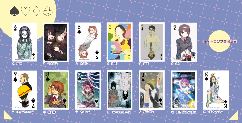 ファンイラストトランプ -serial experiments lain-
