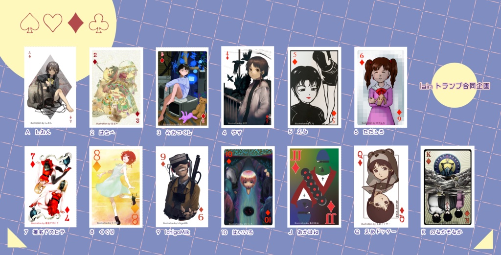 ファンイラストトランプ -serial experiments lain-