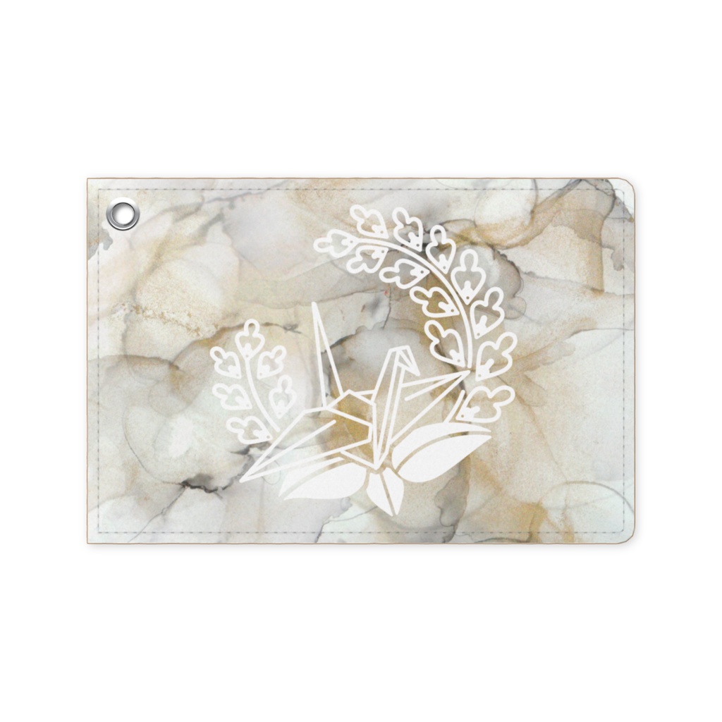 月白色のパスケース